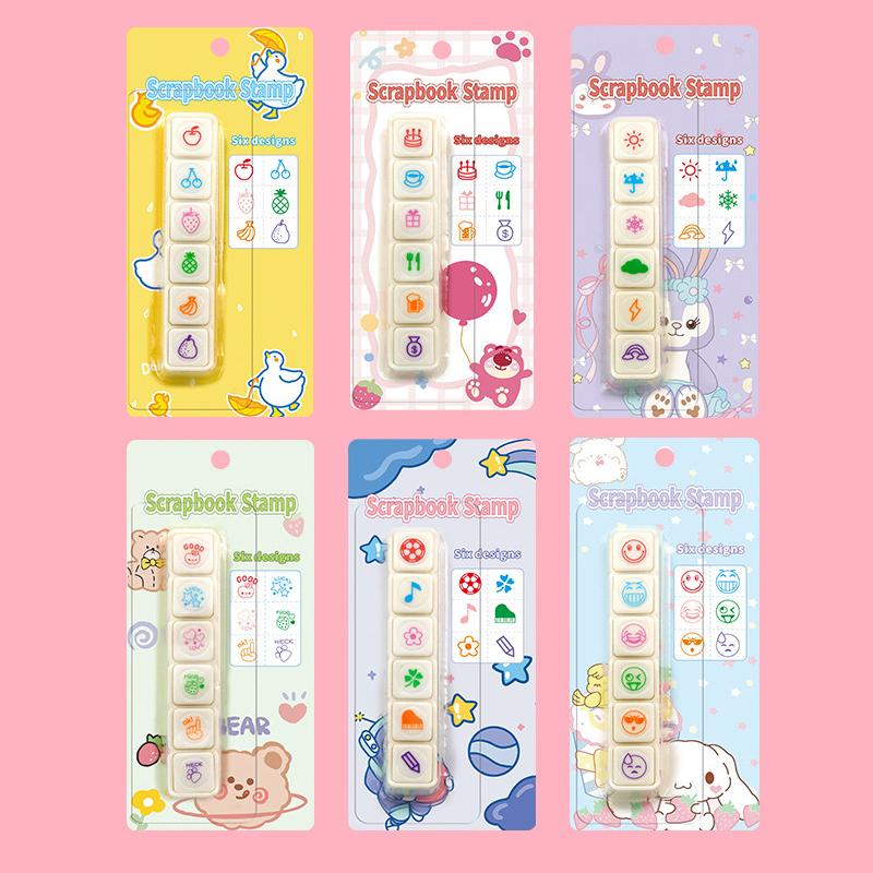 1 Set Scrapbooking Stationery Accessories Kawaii Stamps Decorative Stamps For Arts Diy Crafts Album Journal Planner