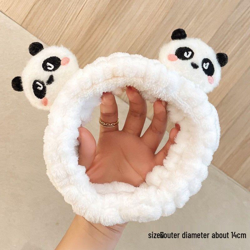 Niedliches Bären-Plüsch-Stirnband für die Gesichtsreinigung bei Frauen - Haarspangen-Accessoire