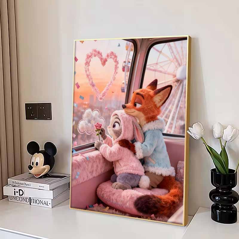 Disney Diamond Painting Zootopia Theme Datethemed Fan Art Cartoon Mosaic Diamond Cross stitch DIY Gift Home Decoration