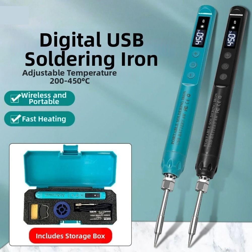 Fer à souder USB à affichage numérique Kit d'outil de soudure alimenté par USB Stylo Station de soudure