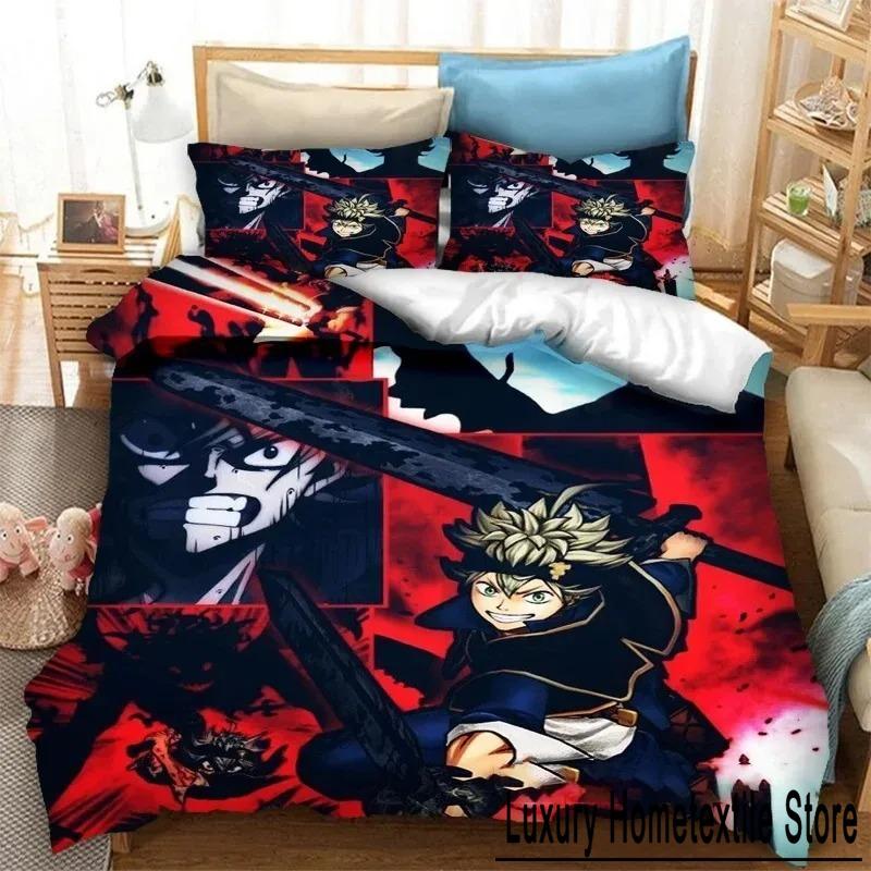 Anime Black Clover Asta Bedding Set Duvet Cover Bedroom Comforter Covers Single Twin King _Size Quilt Cover Home Textiles