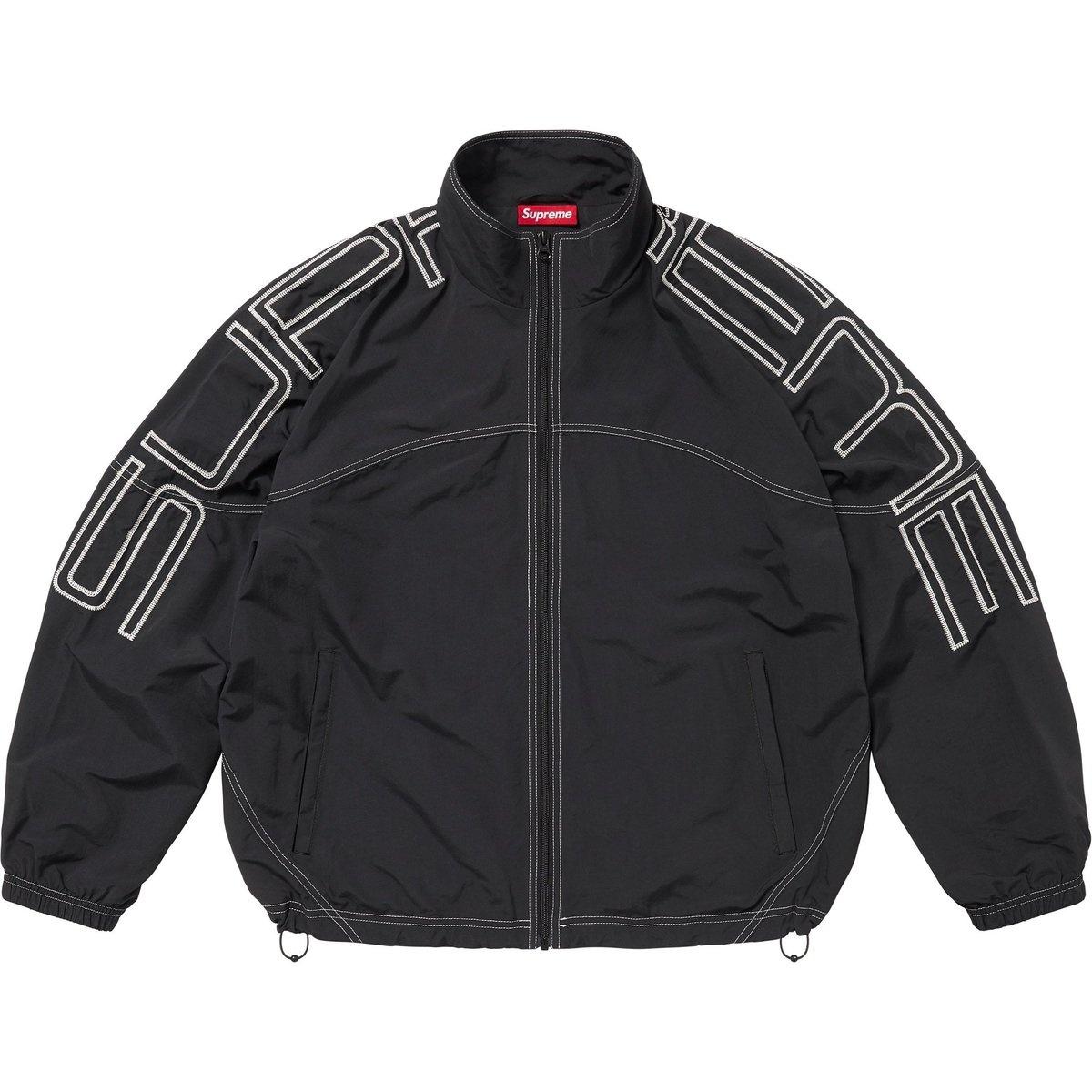 Supreme Spellout Bestickte Trainingsjacke SS25 Unisex SUP-SS25-120 XL black