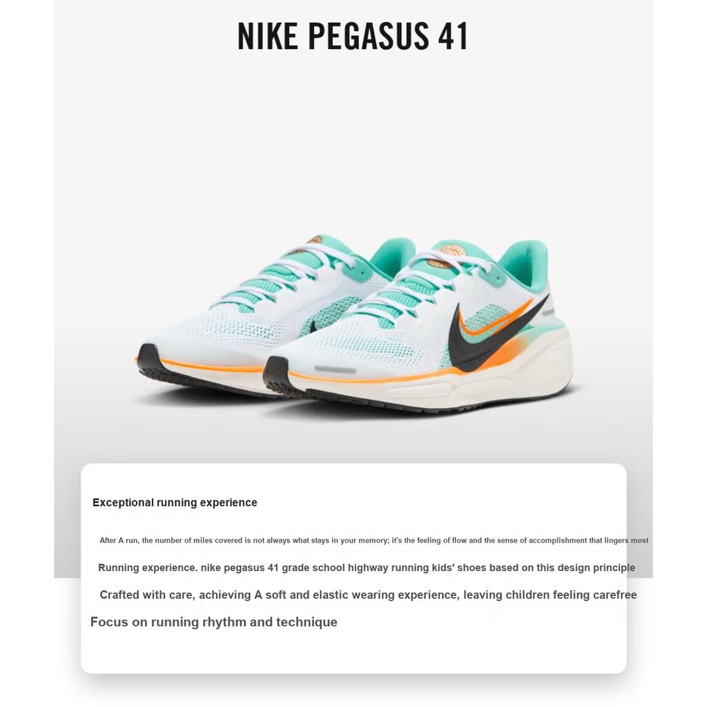 Nike Dětské tenisky Air Zoom Pegasus 41 GS bílá mátová oranžová Summit-White Black HM3724-101