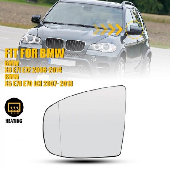 Left Side Mirror Glass for BMW X5 X6 / E70 E71 E72 with Auto Dimming Driver EOA
