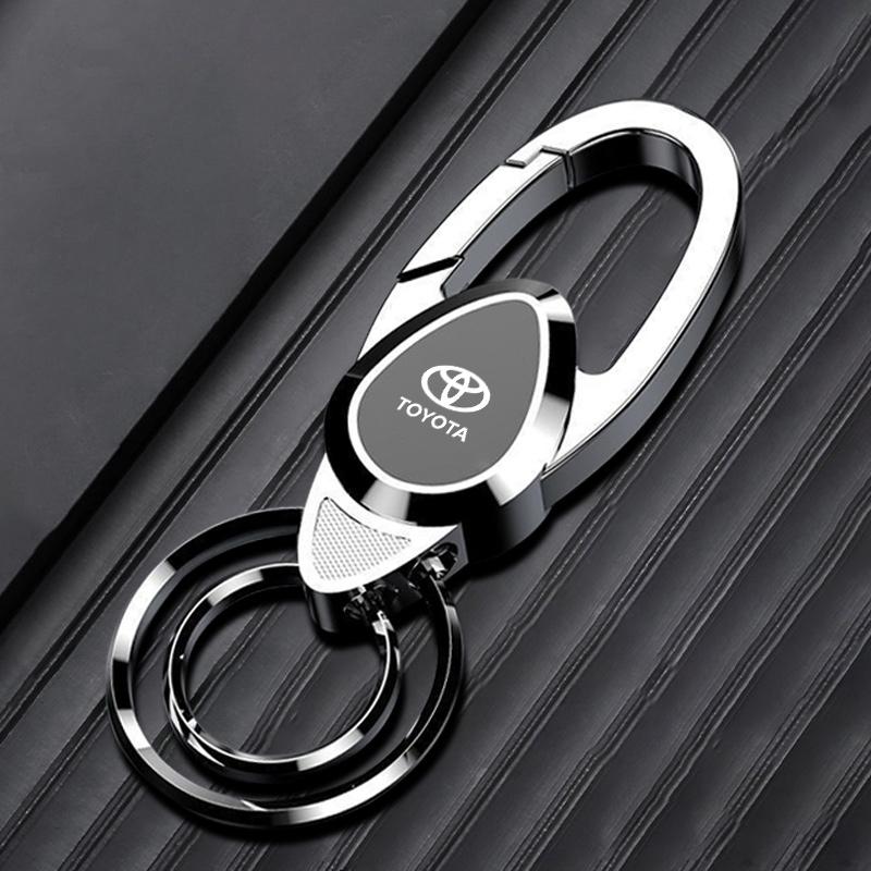 Car Metal Keychain Ring Zinc Alloy Chain Key For Toyota Hilux Aygo Yaris Ractis Corolla Camry CHR Auris Tacoma Cruiser Accessory