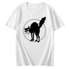 Funny Black Cat Graphic T Shirts Fashion Tees Tops Summer Cotton Short Sleeve Tee Unisex Casual Streetwear Oneck T Shirt