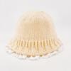 Lace Ruffle Edge Knitted Fisherman Hat: Women's Sweet & Warm Autumn/Winter Accessory 2025