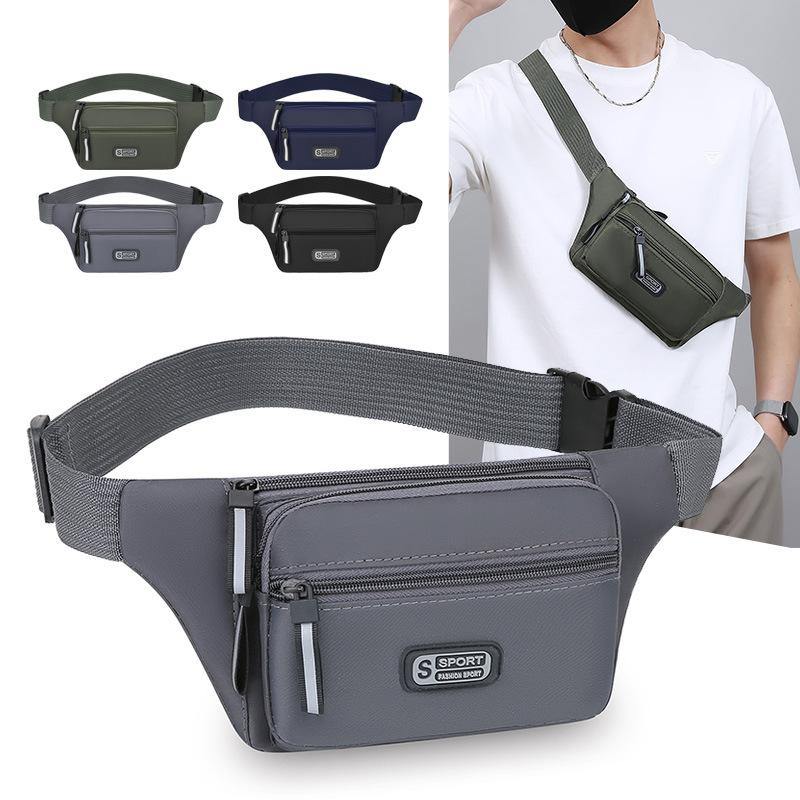 Unisex Sports Purse Portable Cashier Business Chest Bag Daily Commuting Joker Thin Shoulder Bag.
