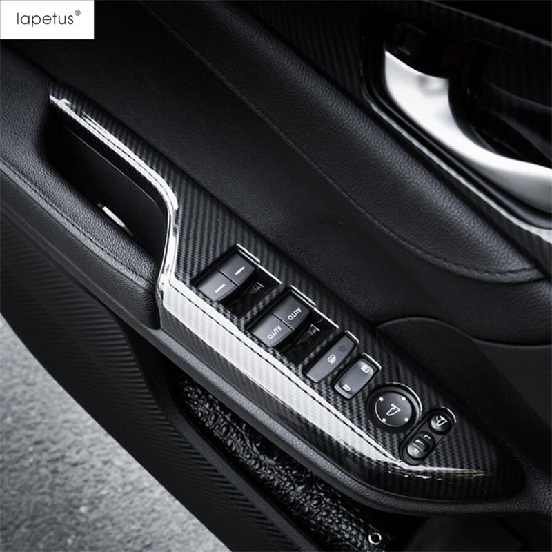 Inner Door Armrest Window Lift Button Control Panel Decoration Cover Trim ABS Interior Accessories For Honda Civic 2016 -