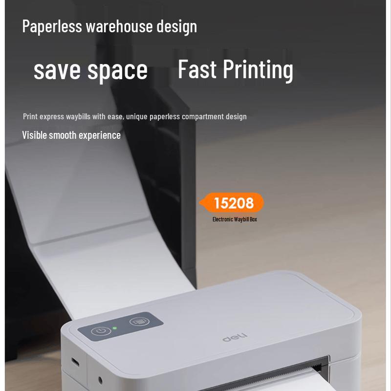 Deli GE430-W Bluetooth Thermal Label Printer CN plug (adapter included)