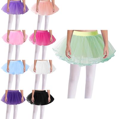 Kinder Mädchen Tüll Tutu Petticoat Kurz Unter Rock Klassische Vier Schichten Ballett Tanz Rock Dancewear Dress Up Kleidung