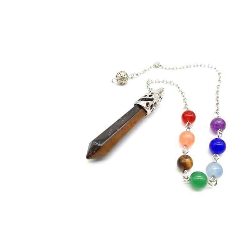 Natural Stone Crystal Agate Hexagonal Column Necklace Jewelry Accessories Pendant Pendulum Pendant L05