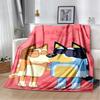 3D Print B-Blueys Family Cartoon Dog Blanket,Soft Throw Blanket for Home Bedroom Bed Sofa Travel Cover Kid Gift