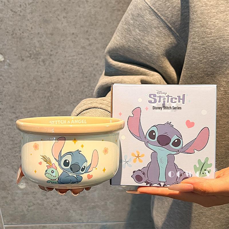 

Керамічна рисова миска Стіч - Жаростійка, Кольорова підглазурна, Ідеальна для їжі або подарунка коричневий