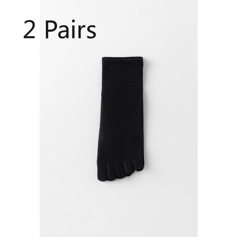 

2 Pairs of Men s Five-fingered Socks - Spring/Summer Cotton Socks - Solid Color Sports Socks - Sweat-absorbing and Breathable Socks 2 pairs чорний