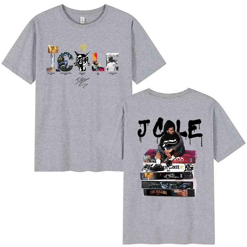 Rapper J Cole THE FALL OFF Tour Album 2026 Maglietta Grafica Unisex Vintage Oversize in Cotone Magliette Unisex Hip Hop Abbigliamento Maglietta