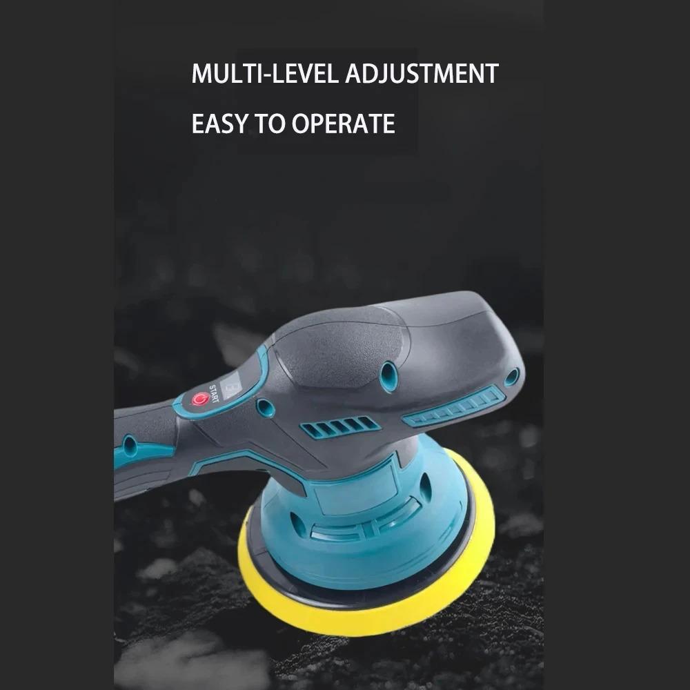 Cordless Car Polisher 8 Gears Adjustable Auto Electric Waxing Sanding Sealing Glaze Tool Fit Makita/Dewalt/Milwaukee 20V Battery