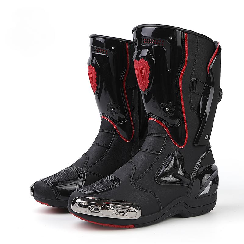 Motorcycle Racing Boots Professiona Biker Shoes Motorbike Riding Protective Gear Shift Microfibe Leather Boot SIZE 39-47