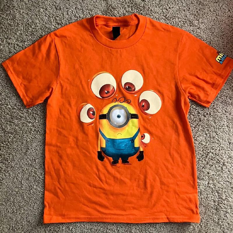 Minions Print Children Boys T-Shirt Skin Friendly Comfort Short Sleeve Tops Boys Girls Casual Birthday Gift Outfit