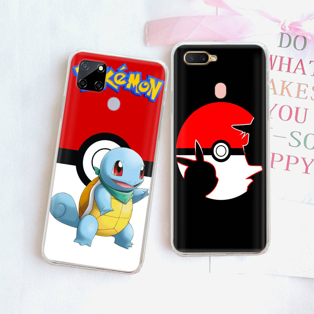 PK12 Pokemon Cartoon Transparente Hülle für Samsung A04 A14 A23 M33 M53 Realme 10 9 C35 C55 VIVO Y02 Y12 Infinix Hot 30 Note 11 Tecno Spark 8P Pro