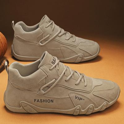 Novos sapatos masculinos de trabalho, confortáveis, de couro sintético, com cadarço, respiráveis, para corrida ao ar livre, casuais, com lâmina