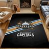 "Washington Capitals Logo Design" Patterned Carpet, Non Slip Mat Suitable for Living Room and Bedroom Sofas