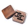 Walnut Cufflink Box, Solid Wood Magnetic Closure Storage Case for Men, Small Jewelry Organizer for Rings Necklace, Gift Box for Men