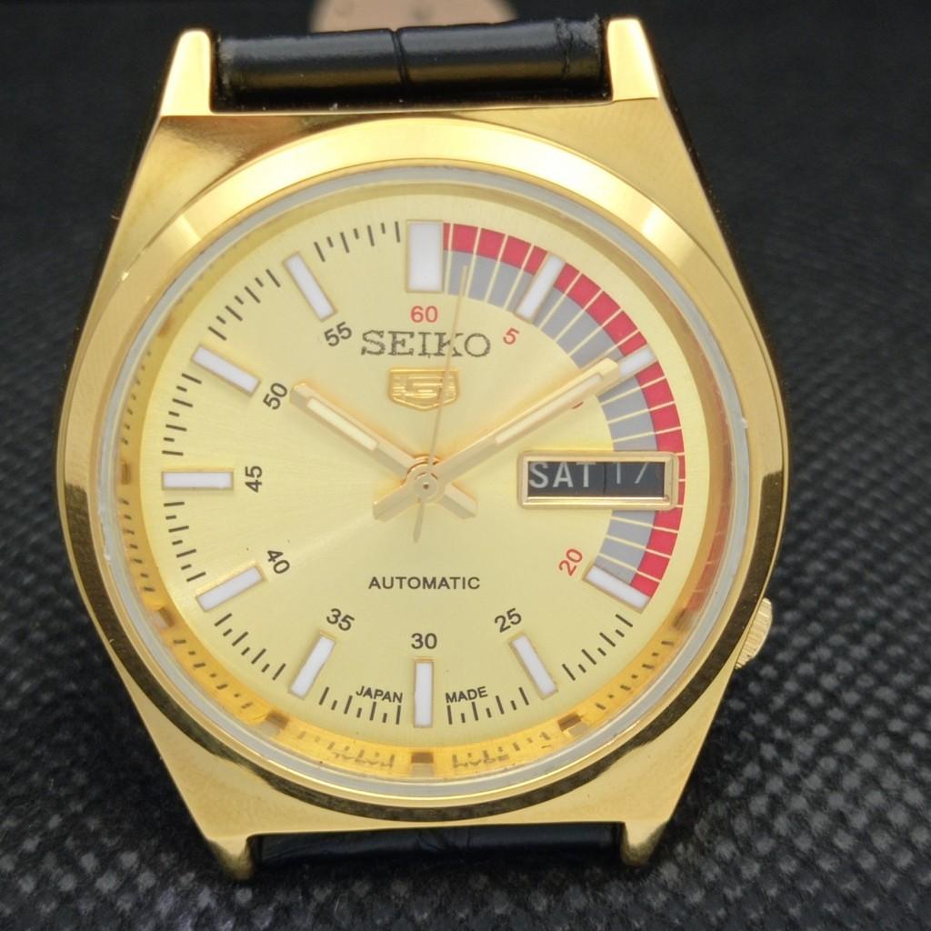 REFURBISHED VINTAGE SEIKO 5 AUTO 6309A JAPAN MENS D/D GOLDEN WATCH A309520-9 Seiko-a309520-1