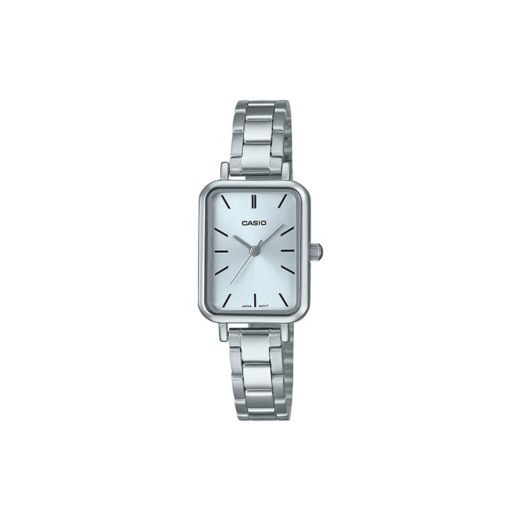 Casio Quartz Movement Stainless Steel Strap Watch Women watches Silver LTP-V009D-2E Regular Watch Box