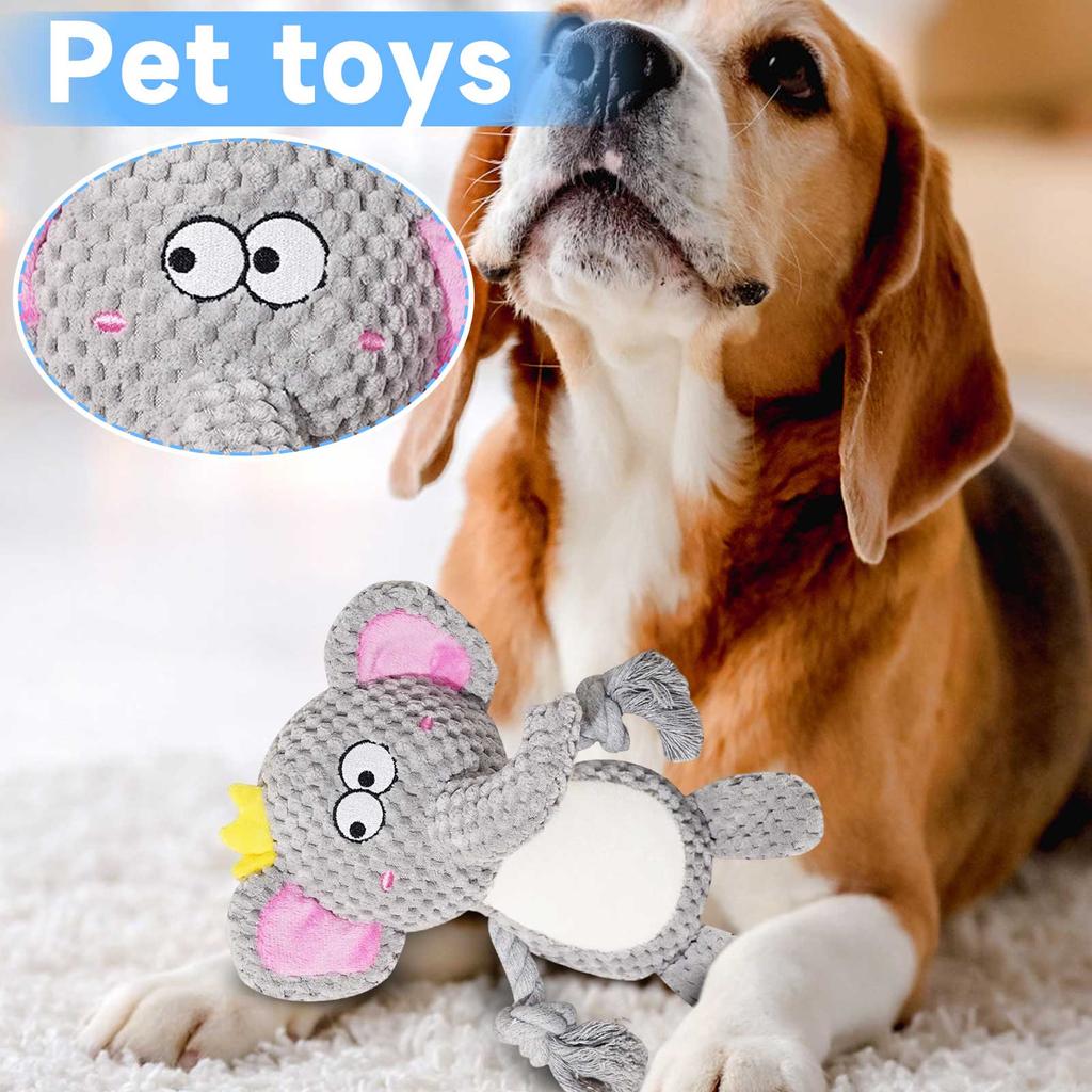 Pet Plush Squeaky Toy With Cotton Rope For Teeth Grinding, Dog Toy, Pet Supplies.