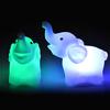 7 Fargeskiftende elefant LED Nattlys Lampe med Batteri Festdekorasjon Dukker Nattlys Baby