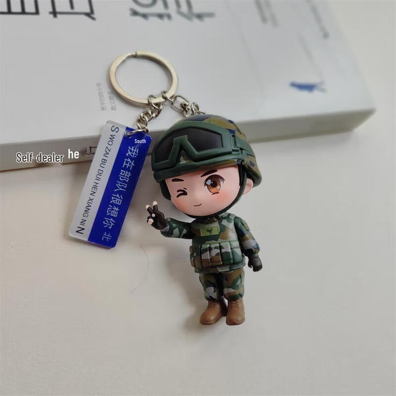 Egger Soldier Cartoon 3D Keychain