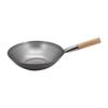 Wok - vogue - 33cm - acier doux - base plate - tous feux