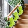 Weihnachtssocken, Grüne Plüsch-Weihnachtssocken, Kamin Treppe Hängedekoration, Imitations-Plüsch Weihnachts-Snack-Süßigkeitstüte
