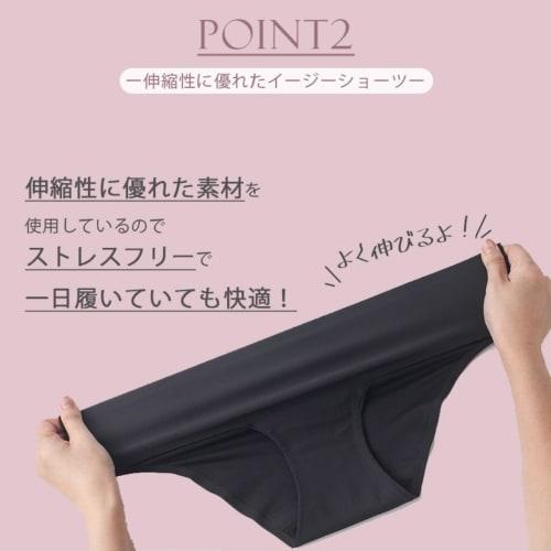 CORELAVISH [2-Pack] Seamless Absorbent Sanitary Panties, 40ml Capacity, 4-Layer Construction, Women's Period Briefs, Prevents Vaginal Discharge and In