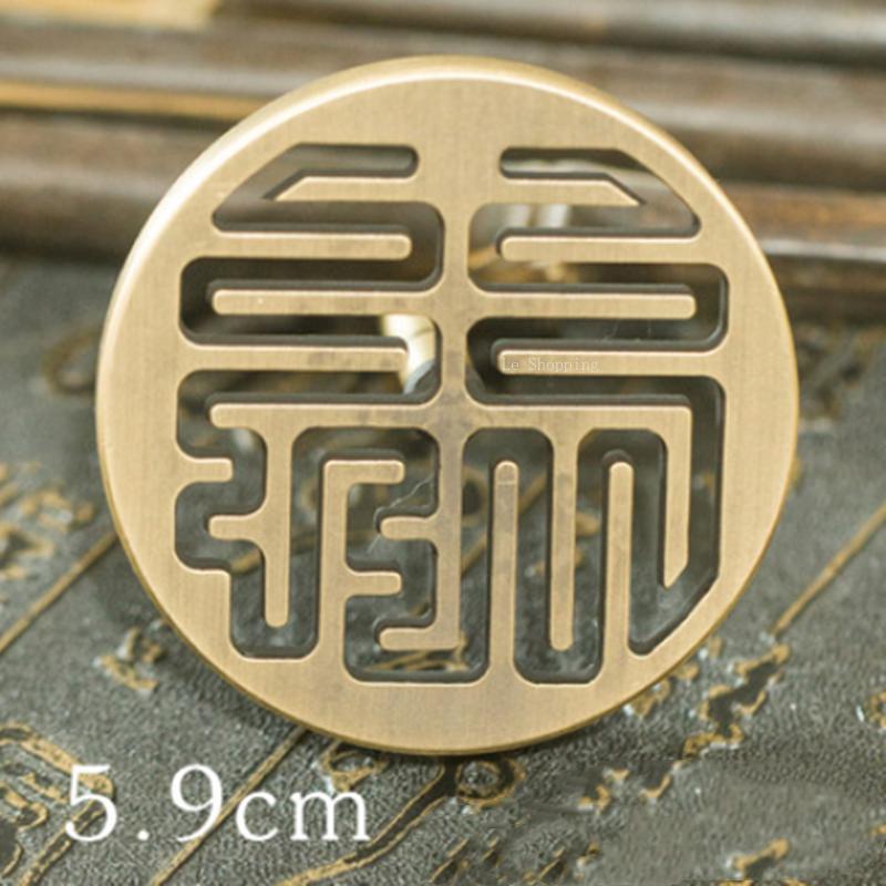5.8cm Pure Copper Incense Seal Tools Incense Supplies DIY Household Indoor Incense Play Expansion Incense Mold Incense Devices