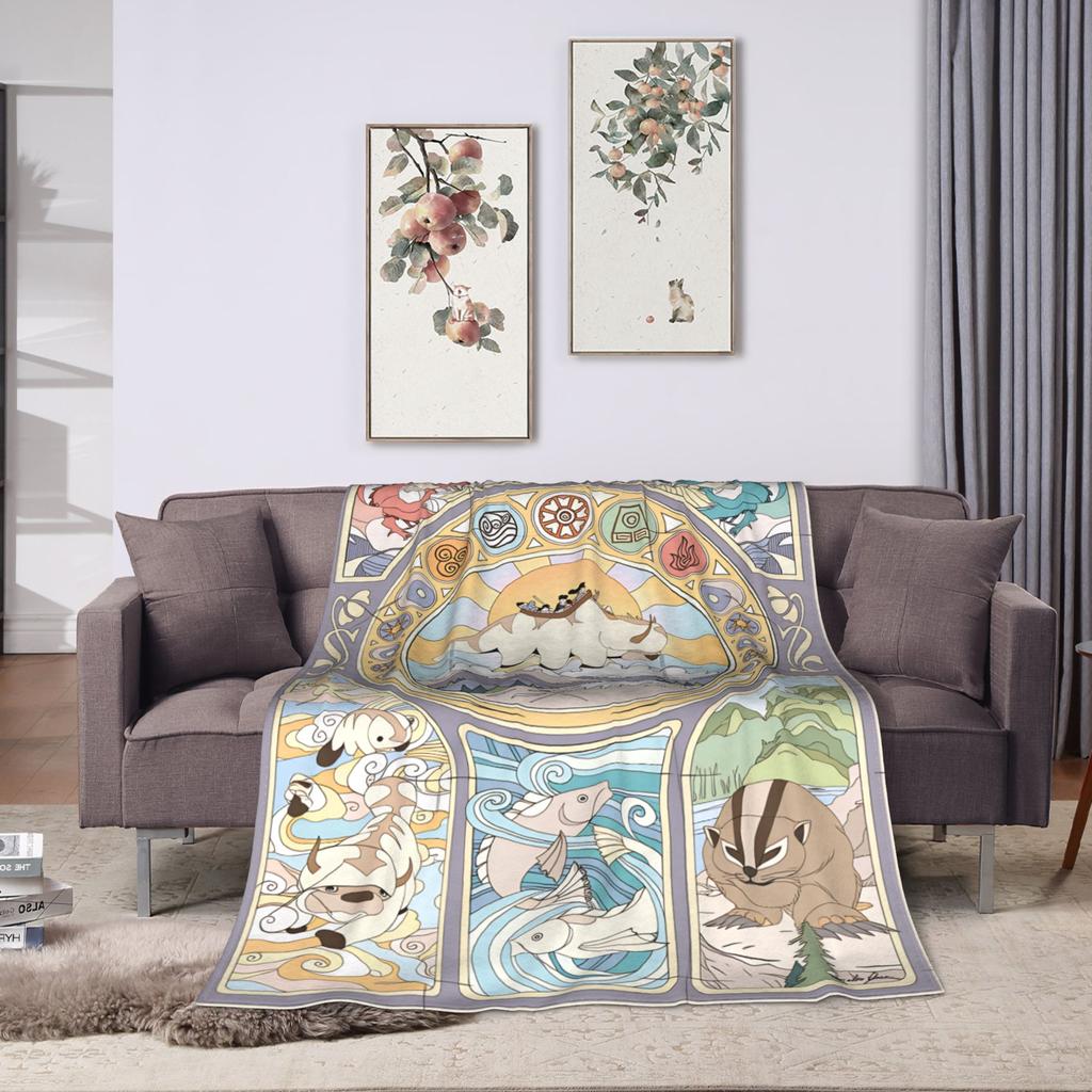 Anime Avatare Avatar - Der Herr der Elemente Plüschdecke Kinder Flanell Überwurfdecke für Sofa Sessel Super Warm Qualität Bettüberwurf
