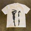 Fashion Brand Y2K American Eye Face Printed and Female Couples Small Design Sense Shortsleeved Tshirt Harajuku Gothic Top