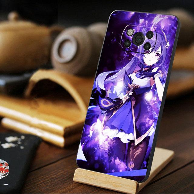 For Xiaomi Poco X4 F4 Gt M4 Pro 5g M3 9t 11t Mi 11 Lite 10t X3 Nfc F3 Note 10 Phone Case Anime Genshin Impact Capa Black