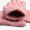 Winter New Warm Gloves for Women, Solid Color, Two-fingered, Knitted, Velvet, Cold-proof Woolen Gloves with Exposed Two Fingers