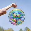 Metall Windspiel Lebhaftes Libellen Design Bunte Gartendekoration Kein Strom Benötigt Perfektes Geschenk für Muttertag Geburtstage Einweihung