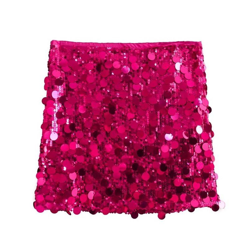 Summer New Product Women's Clothes French Sequin Design Casual A- line High Waist Short Hip-Hugger Skirt 3920139