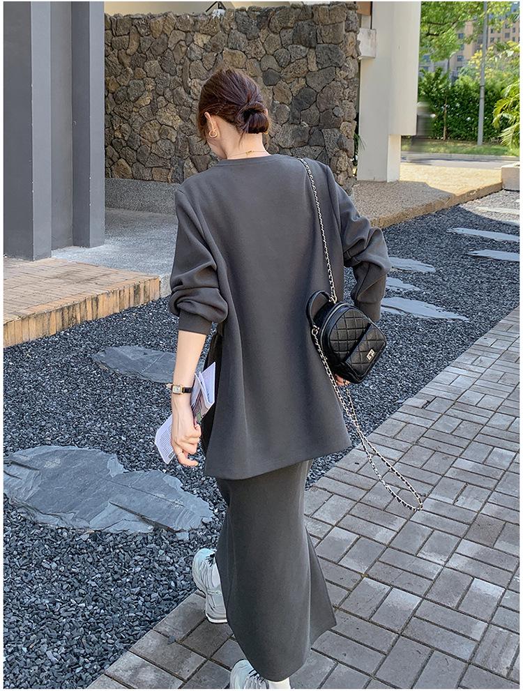 Women's 2025 Spring Fashion: Casual Letter Print T-Shirt & High Waist Skirt Two-Piece Set