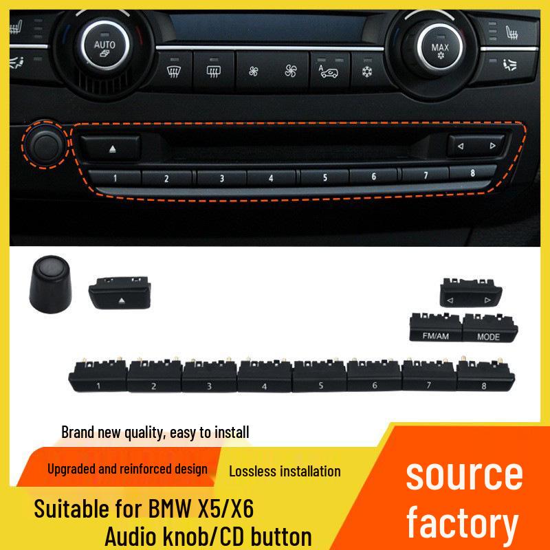 Buton audio compatibil pentru BMW X5/X6 E70/E71 Reglare volum player CD
