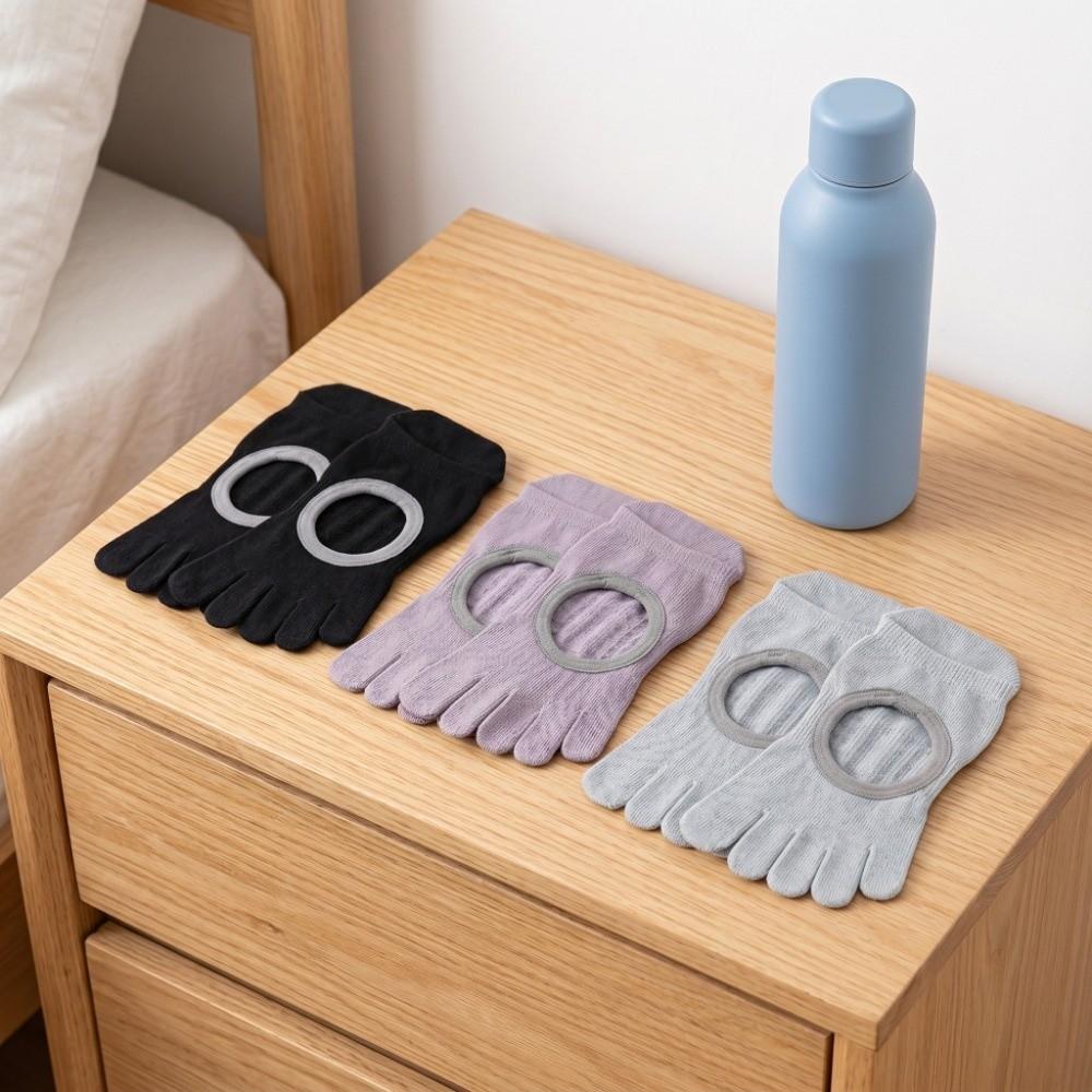 Non-Slip Five-toe Socks Cotton Floor Toe Socks Indoor Socks Women's Short Yoga Socks  Gym