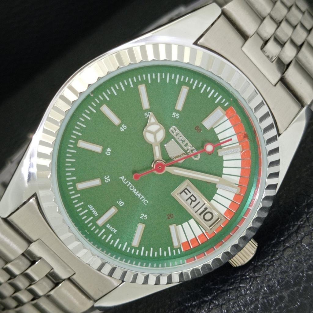 

SEIKO 5 AUTOMATIC VINTAGE REFURBISHED 6309A JAPAN MENS GREEN WATCH a440842-4 Sk-a440842