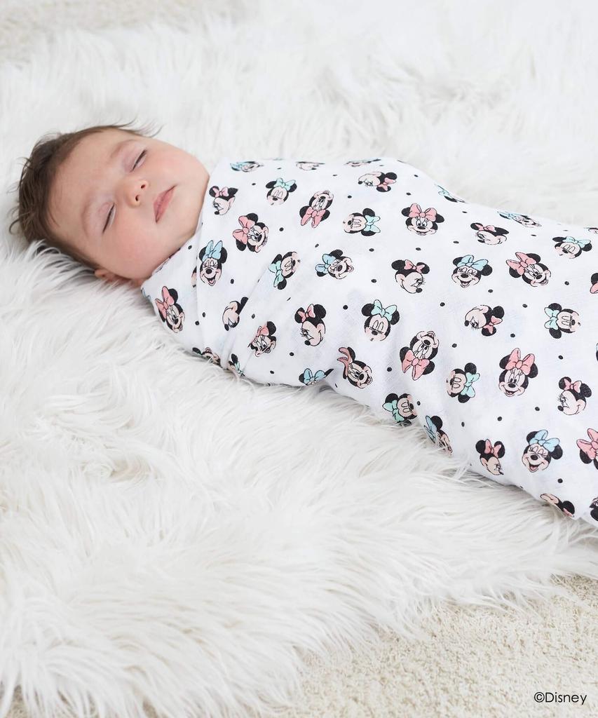 Aden Anais Essentials Minnie Mouse Set of Disney Muslin SWADAEDESWC20005DIJB + Swaddles, 2, 112x112cm, Design, Cotton, Newborn,
