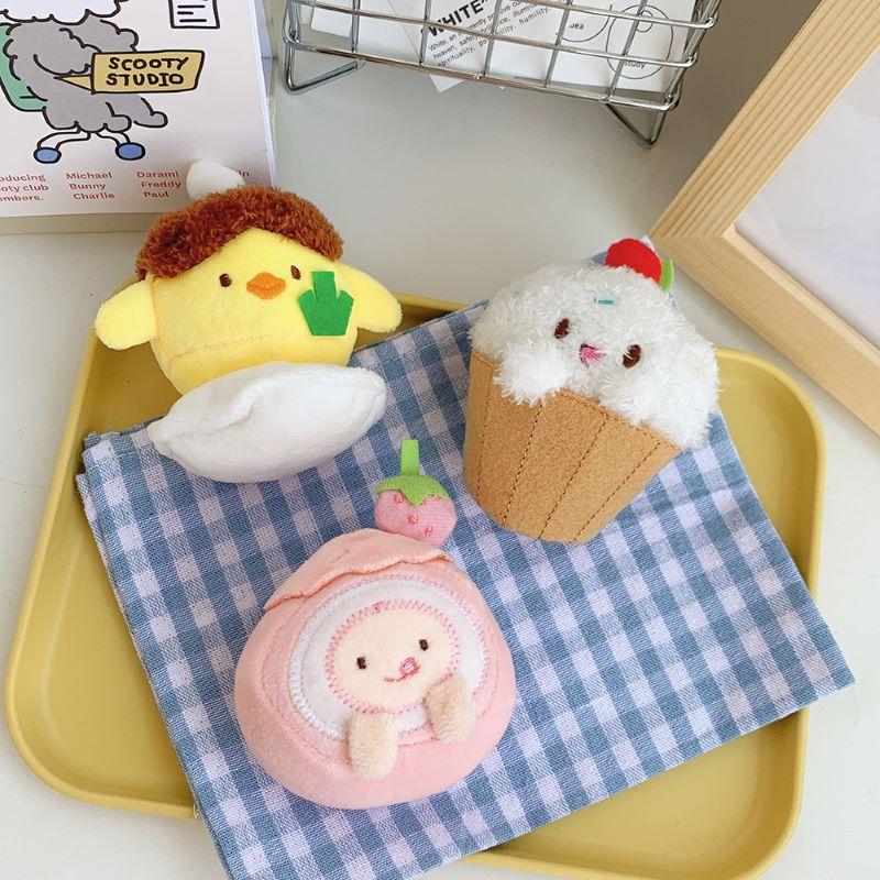 Ins New Strawberry Cream Cheese Plush Toy Grab Machine Doll School Bag Pendant Small Cute Doll
