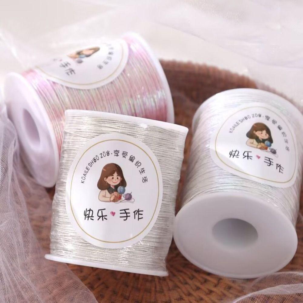 Premium Quality 150m Sparkling Yarn Shiny Weaving Glitter Yarn Eco-Friendly 1mm Thickness Crochet Yarn DIY