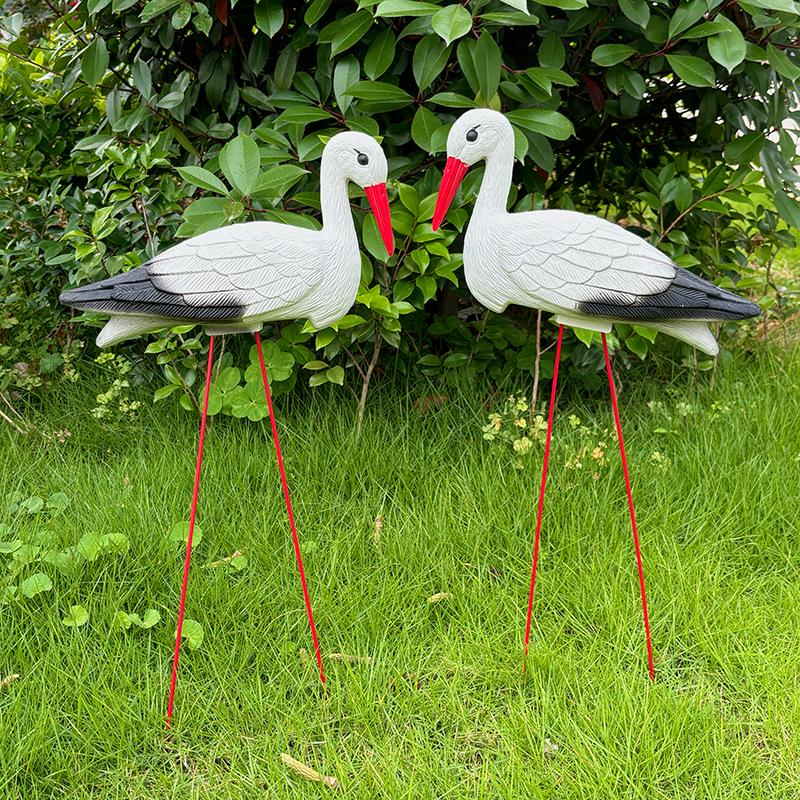 Garten-Außendekoration Simulation Plastik Roter Kronenkranich